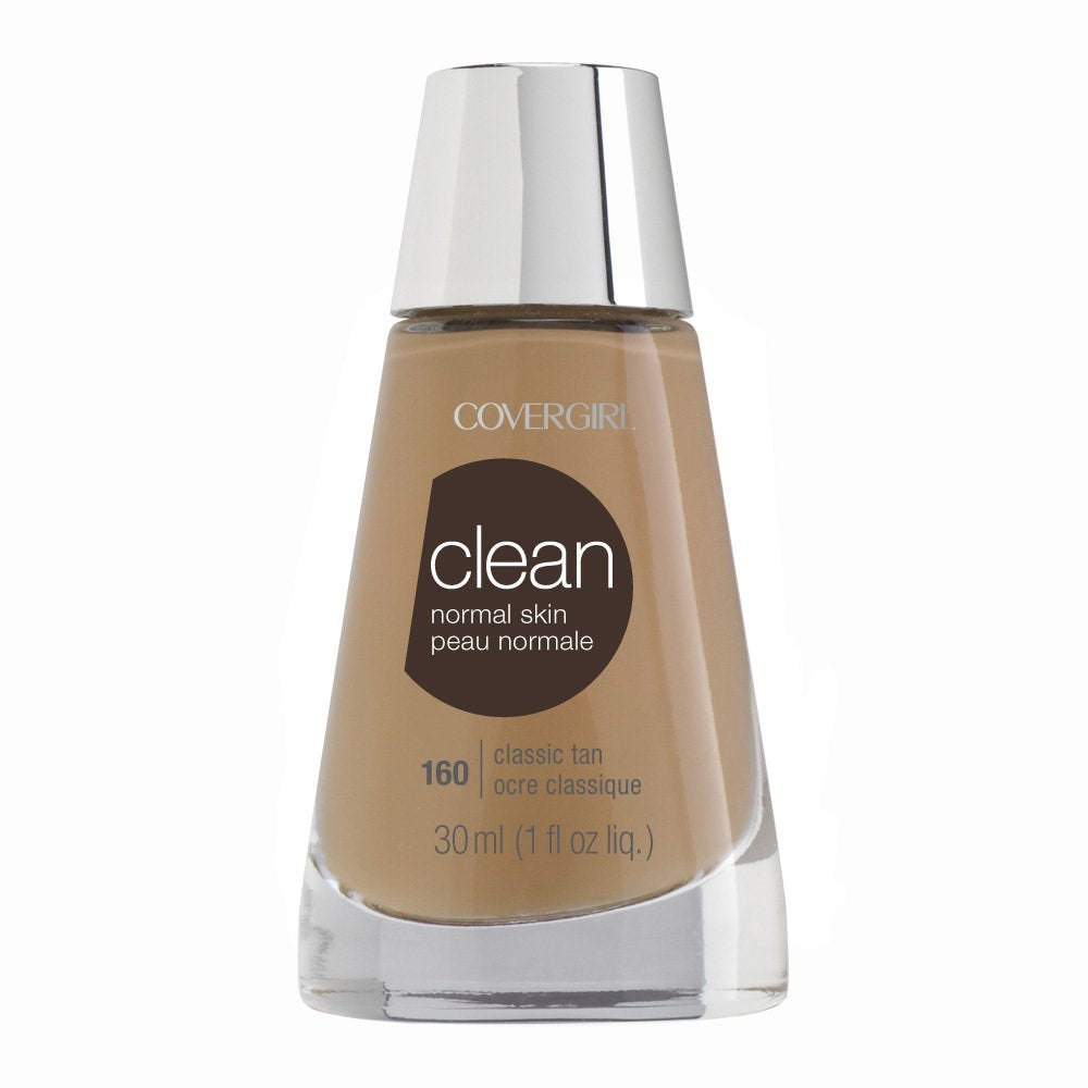 COVERGIRL Clean Makeup Foundation Classic Tan 160, 1 oz (packaging may vary)