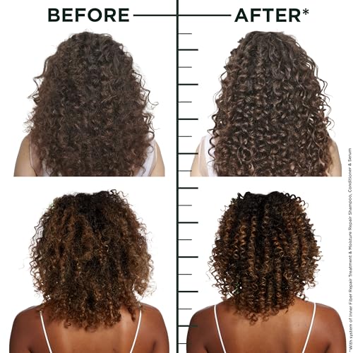 Garnier Fructis Hair Filler Moisture Repair Shampoo, Sulfate Free Shampoo for Curly, Wavy Hair with Hyaluronic Acid, 10.1 Fl Oz, 1 Count