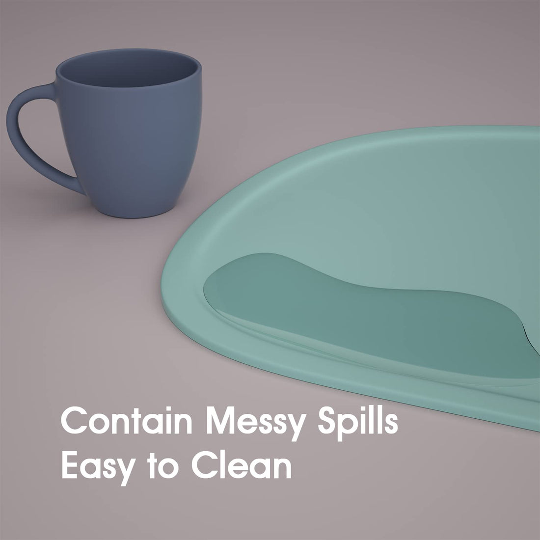 Cuddle Campus Silicone Placemat with Raised Edges for Kids,Toddlers,Babies, Non-Slip Table Setting Placemat for Dining,Come with String for Storage