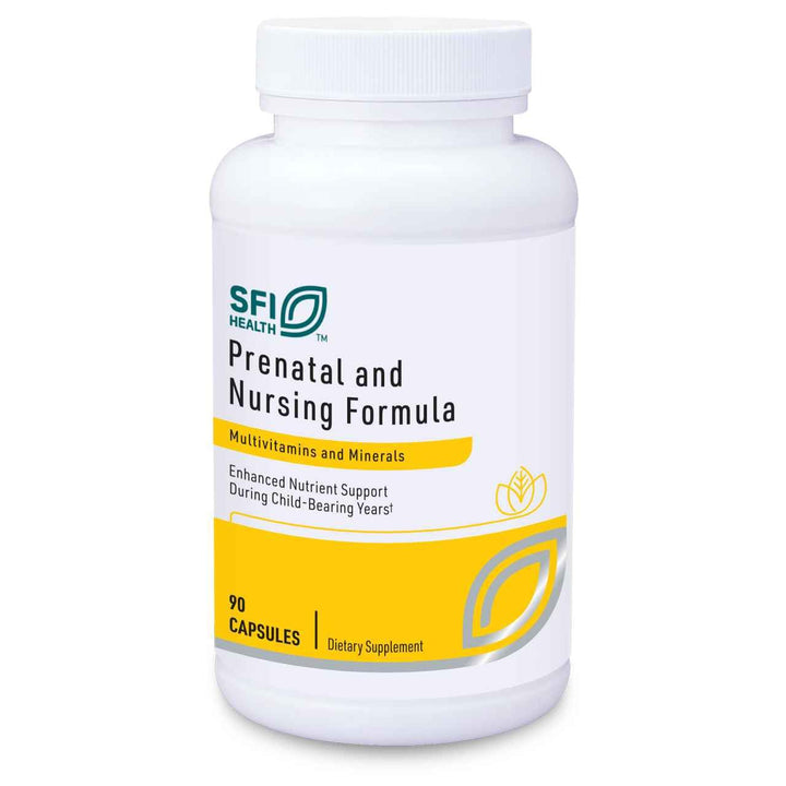 Klaire Labs SFI Health Prenatal & Nursing Formula - Postnatal & Prenatal Vitamins for Women Who Are Pregnant, Breast-Feeding or Planning Pregnancy - With Chelated Iron & Bioactive Folate (90 Capsules)