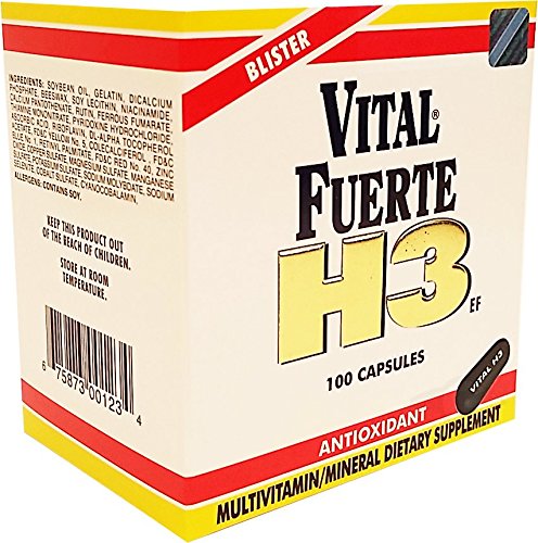 Vital Fuerte H3 100 Cap - Multivitaminico (Pack of 1)