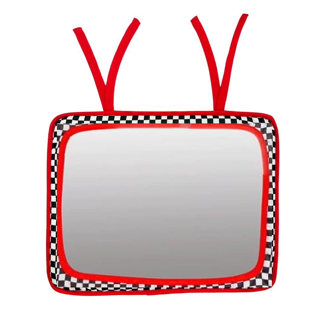 Genius Baby Toys Reversible Crib Mirror With High Contrast Colors - Easy to Attach, Lightweight and Portable - Great for Tummy Time