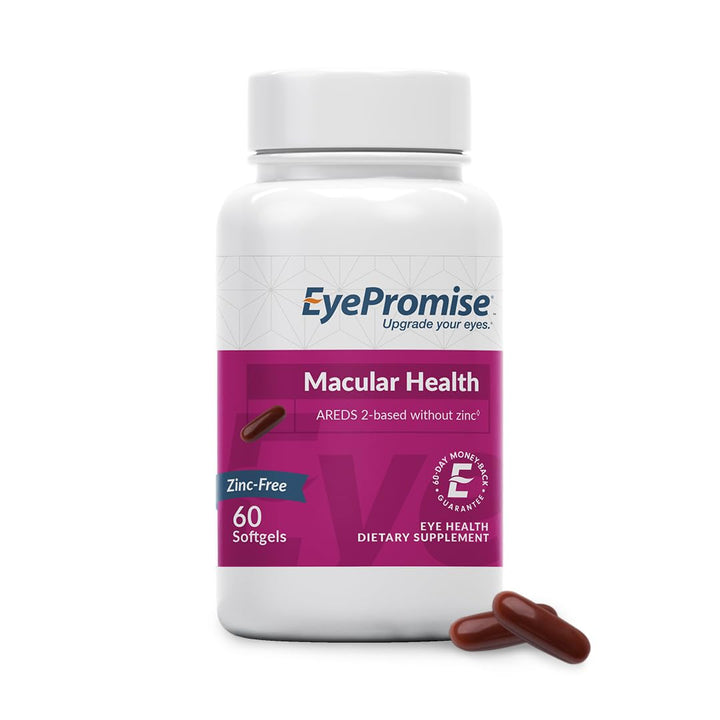 EyePromise Macular Health Eye Vitamin | 60 Softgel Capsules with No Zinc, Containing Lutein, Vitamin C, D, E, Omega-3 Fish Oil, and Zeaxanthin |