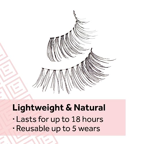 Eylure Naturals Accent No. 003 Reusable Eyelashes, Adhesive Included, 1 Pair