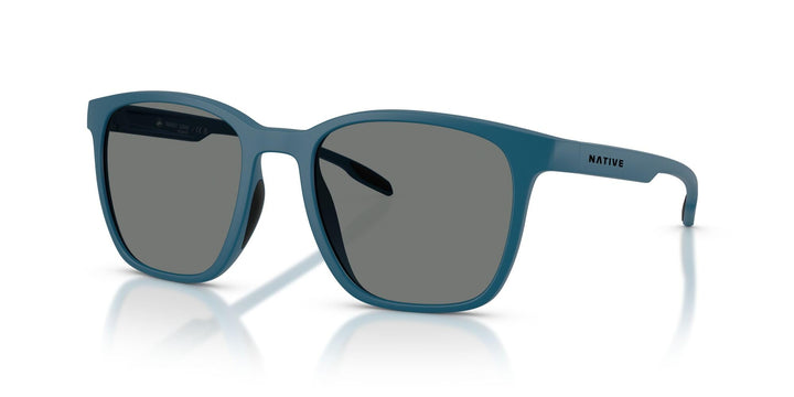 Native Eyewear Targhee Square Sunglasses, Overland Blue/Grey Polarized, 54 mm