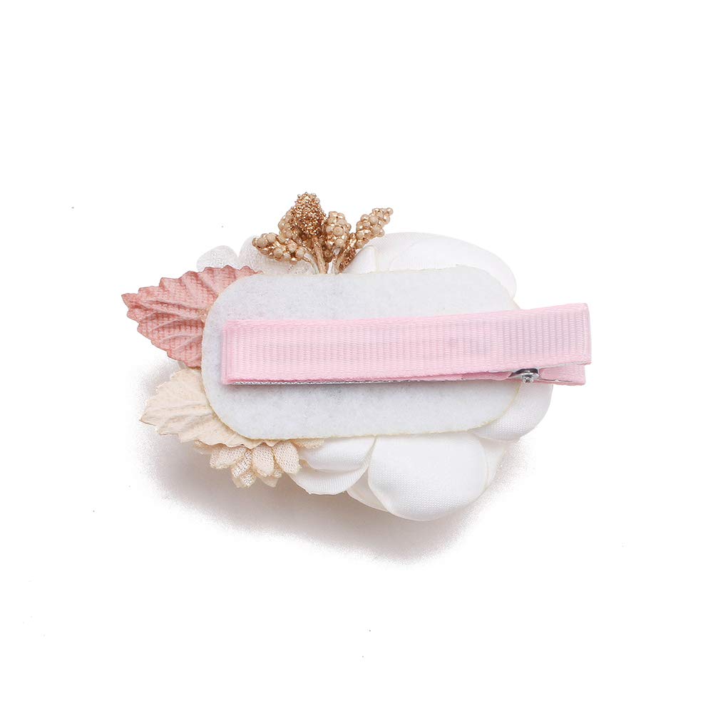 mligril Baby Girls Flower Hair Clips-3pcs Floral Hair Bows Alligator Barrettes for Infant Toddler