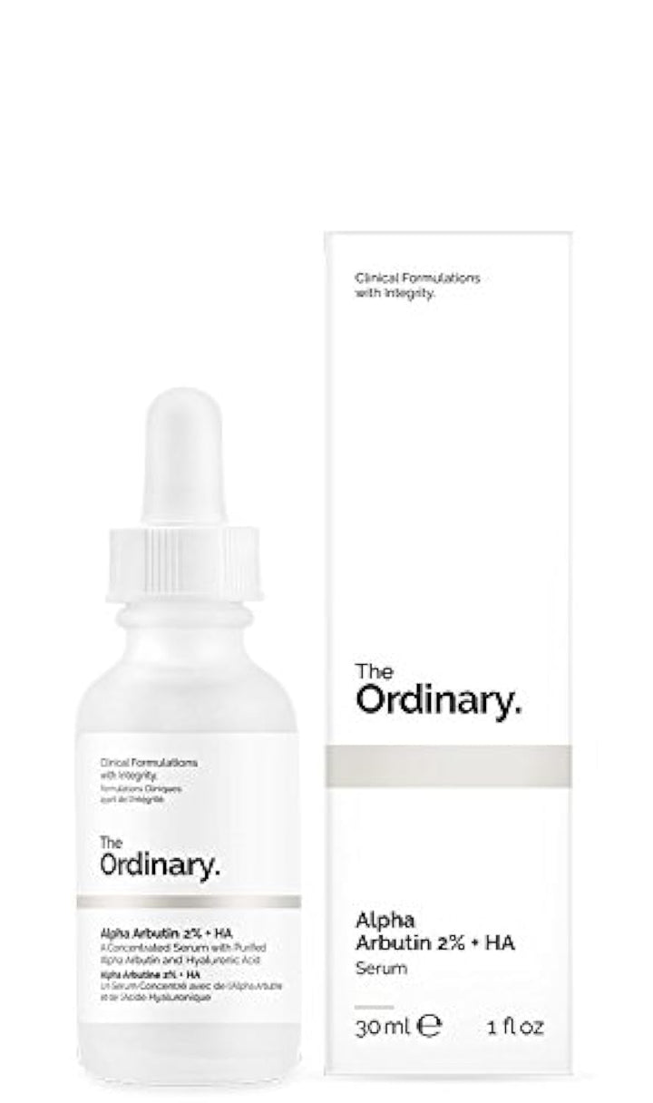 The Ordinary Alpha Arbutin 2% + HA, Brightens Skin and Targets Dark Spots, 1 Fl Oz