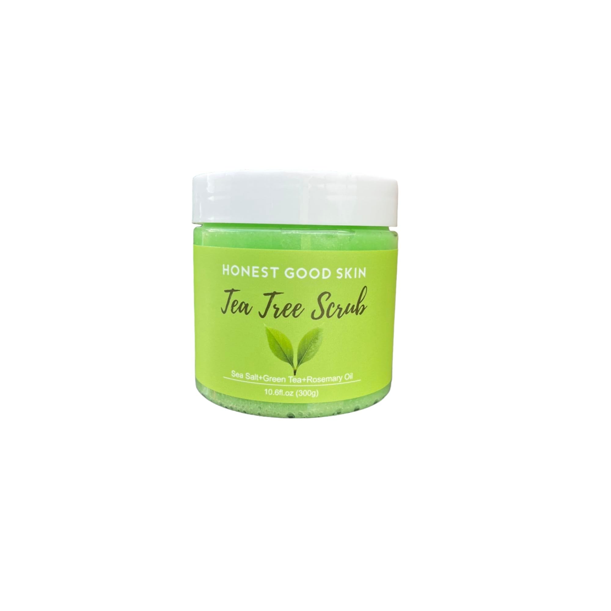 Honest Good Skin Sea Salt Scrub, 10oz Shea Butter Body Scrub, Exfoliating, Dead Skin Removal (Tea Tree)