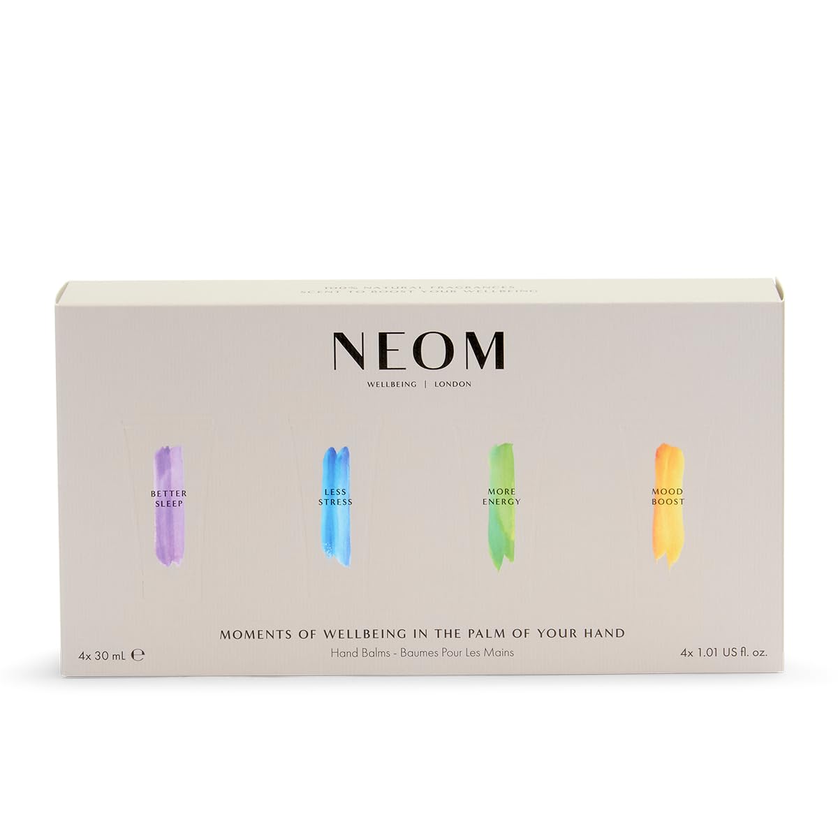 Neom- Moments of Wellbeing in the Palm Of Your Hand Gift Set | 4x30ml Luxury Hand Creams | Mother's Day | Gift | Essential Oil…