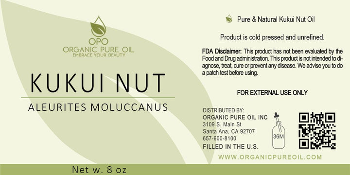 Kukui Nut Oil Unrefined, 8 oz, 100% Kukui Carrier Oil for Essential Oil - Pure, All Natural, Therapeutic Grade Kukui Seed Oil for Hair, Skin, Scalp, Body Care Moisturizer