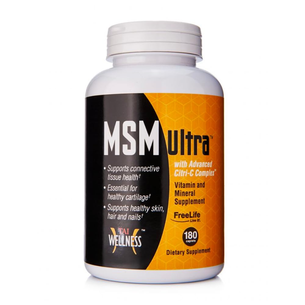 Youngevity Freelife MSM Ultra | 3,000 mg MSM + Proprietary Citri-C Complex Blend + Vitamin C | Ultimate Methylsulfonylmethane Supplement | Bone & Joint Support | 180 Count