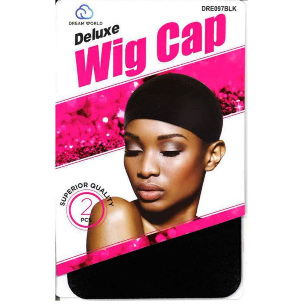 Dream Deluxe Wig Cap Black 0097blk Superor Quality 2 Pieces