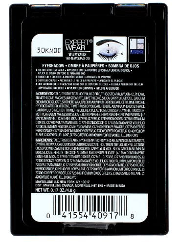 Maybelline Expert Wear Eyeshadow Quads, Velvet Crush, 0.17 oz.