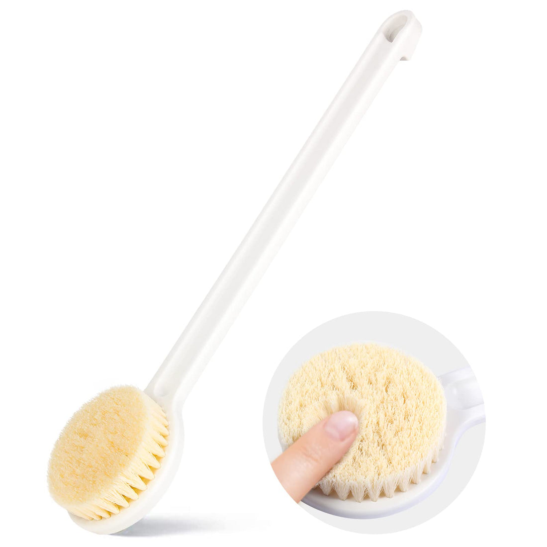 Shower Brush with Soft Bristles, Long Handled Back Bcrubber for Shower,Body Exfoliator for Bath or Dry Brushing, for Men Women Elderly
