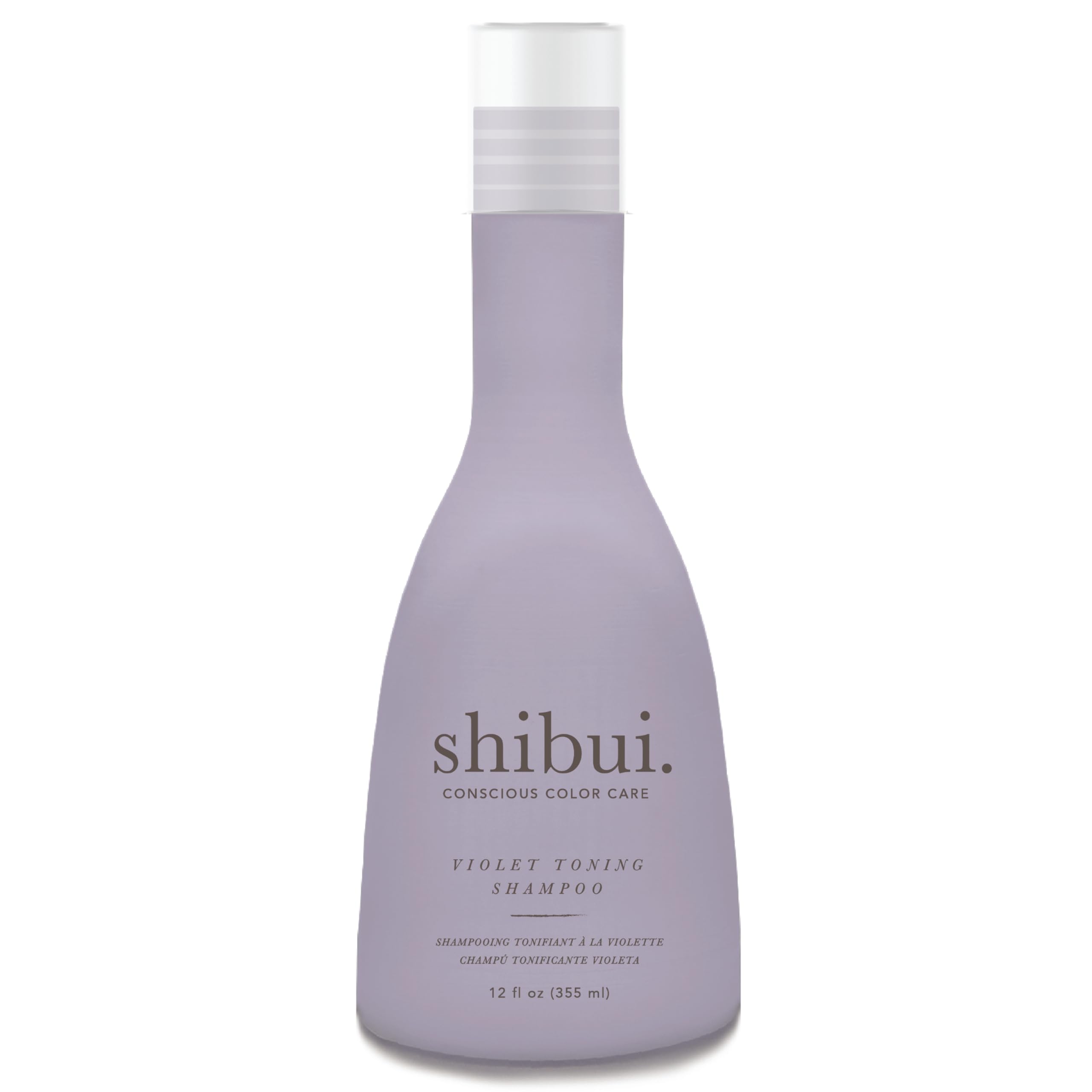 SHIBUI Violet Toning Shampoo, Neutralizes Brassiness with Acai Oil & Hibiscus, for Blonde, Highlighted, & Silver Hair, 12 Fl Oz