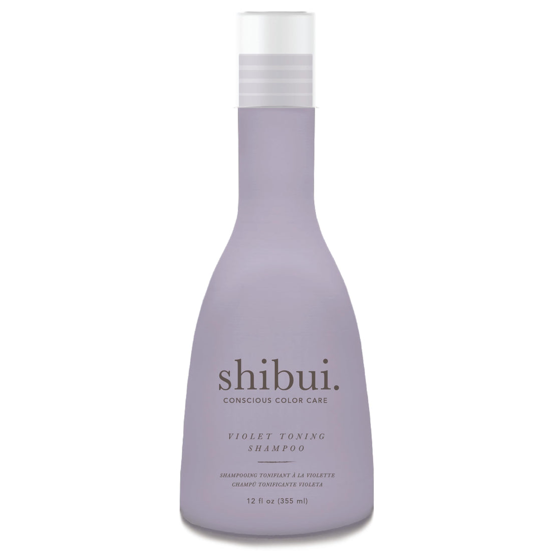 SHIBUI Violet Toning Shampoo, Neutralizes Brassiness with Acai Oil & Hibiscus, for Blonde, Highlighted, & Silver Hair, 12 Fl Oz