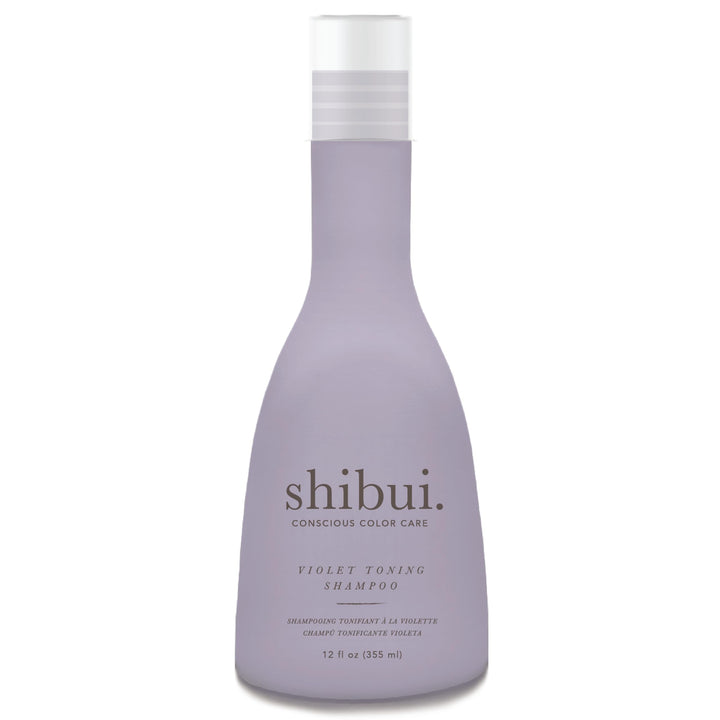 SHIBUI Violet Toning Shampoo, Neutralizes Brassiness with Acai Oil & Hibiscus, for Blonde, Highlighted, & Silver Hair, 12 Fl Oz