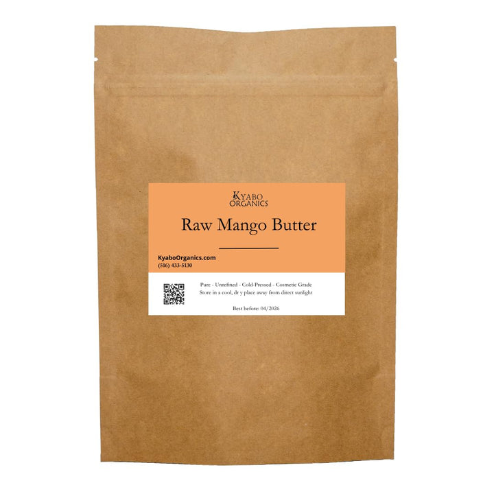 Kyabo 100% Pure Mango Butter, Raw, Organic, & Unrefined, Chemical-Free, Natural Skin Moisturizer, Great for DIY Body Butters, Lip Balm, Sun tanning Soaps, & Lotions (5 lb)