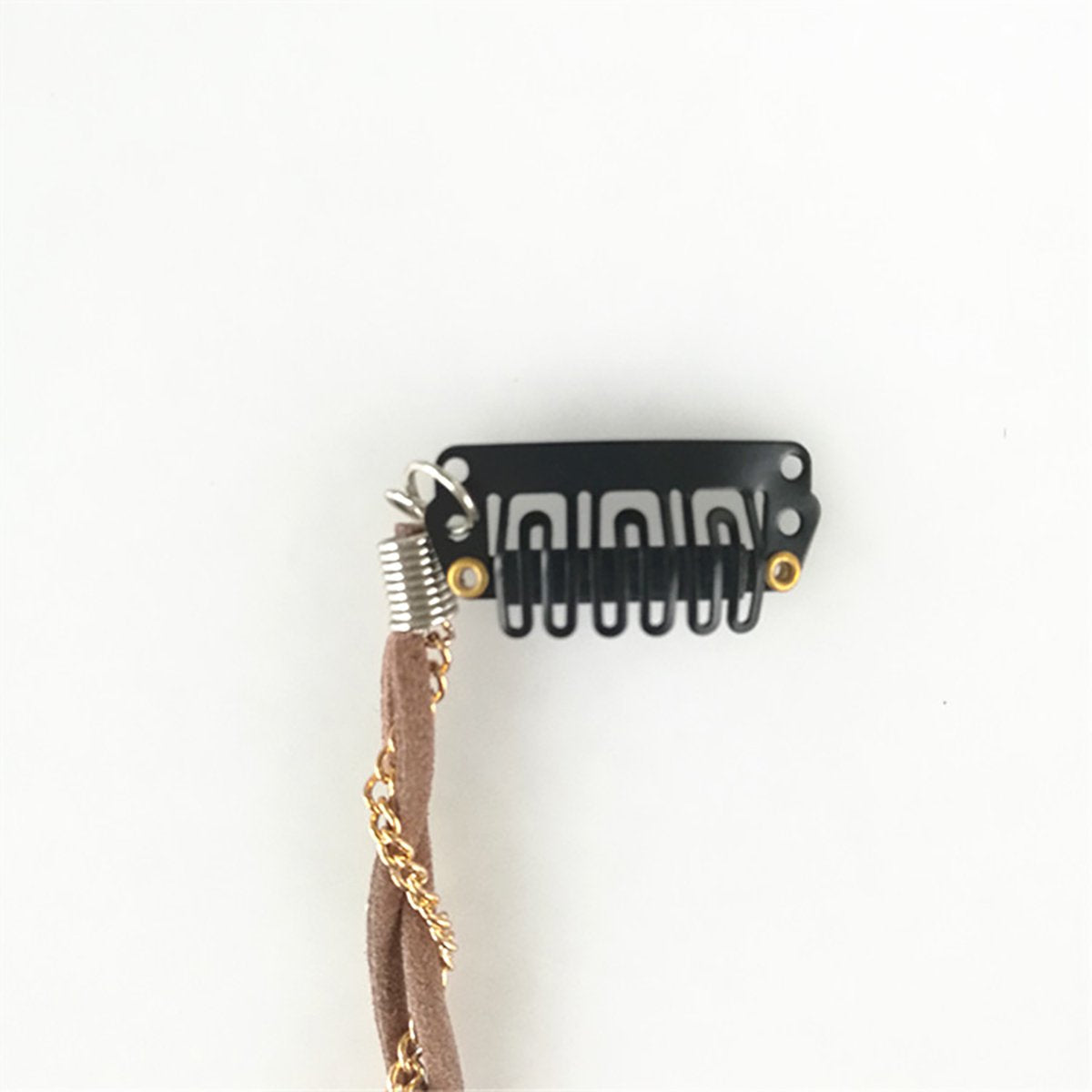 Fodattm 6PCS Girls Lady Women Handmade Colourful Boho Hippie Hair Extensions with Feather Clip Comb Hairpin Headdress Headband DIY Accessories