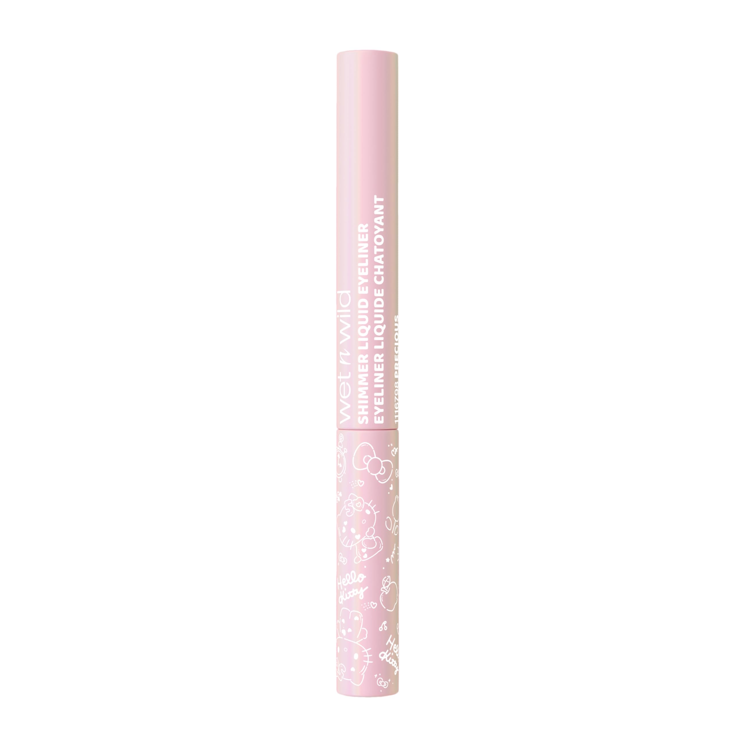 wet n wild Hello Kitty Shimmer Liquid Eyeliner, Richly Pigmented Iridescent Pearl Particles, Smooth & Easy Brush Application, Cruelty-Free & Vegan - Precious