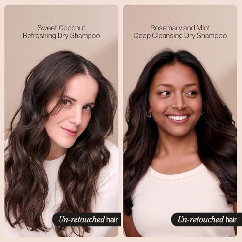 Suave Dry Shampoo Spray Variety 2-Pack – Invigorating Rosemary & Mint, Refreshing Sweet Coconut, 4.3 Oz Ea