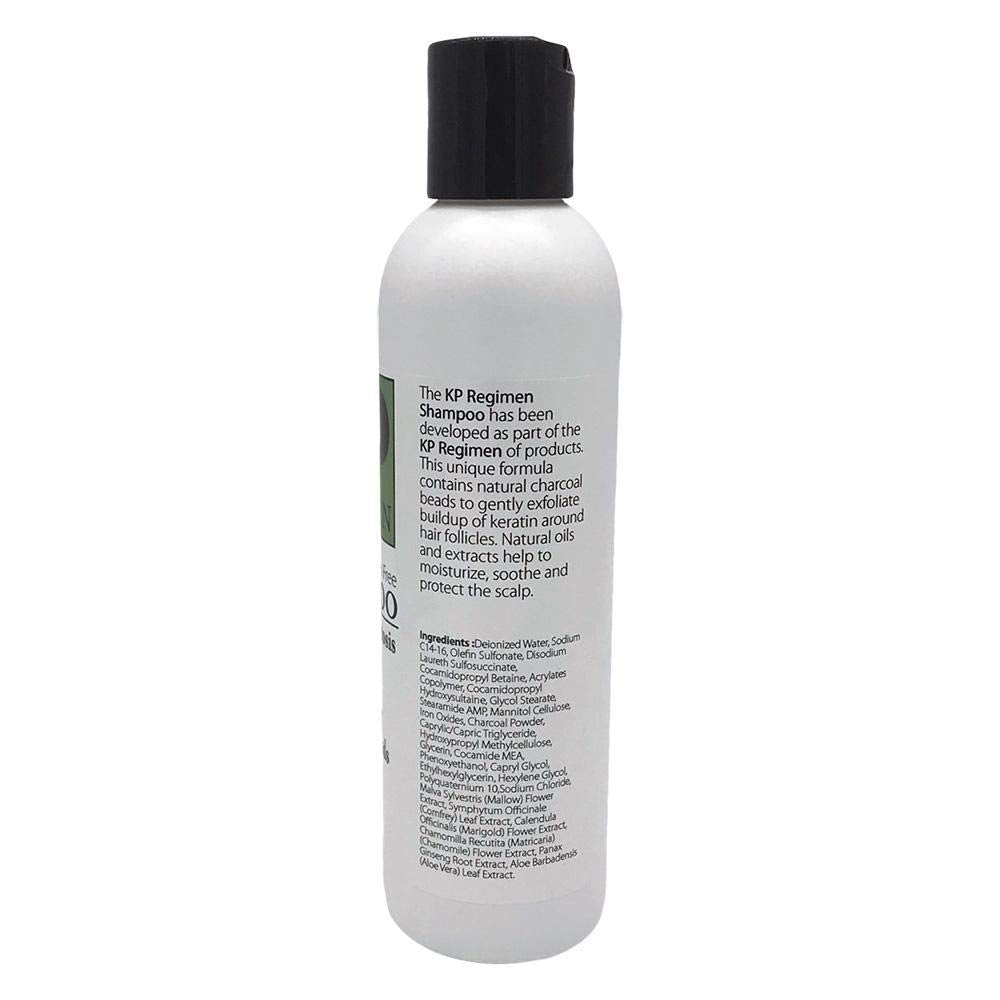 KP Regimen Keratosis Pilaris Shampoo With Charcoal Beads and Tea Tree Oil For Soothing and Healing Itchy, Keratosis Prone Scalp - 6.0 OZ