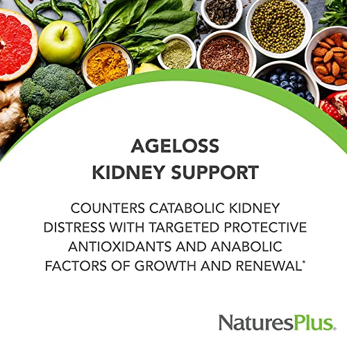Natures Plus AgeLoss Kidney Support - 90 Tablets - with Vitamin D3 & Magnesium - Vegetarian, Gluten Free - 30 Servings