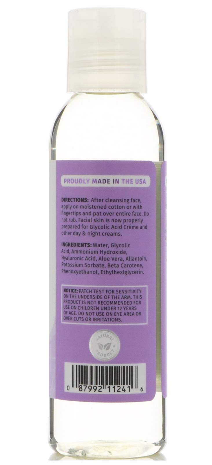 Reviva Labs Glycolic Acid Facial Toner, 4-Ounces (Pack of 2)