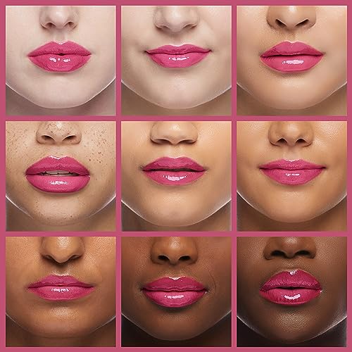 Yrarbil Hydrating Lip Glow Oil, Moisturizing Lip Plumper Gloss, No-Sticky Transparent Plumping Lip Gloss Tinted Lip Balm for Lip Care and Dry Lips (Cherry)