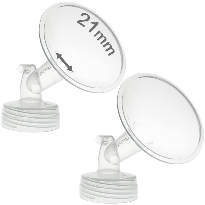 Nenesupply 21mm Flanges 2pc Compatible with Spectra S1 S2 Synergy Gold Motif Luna Breastpumps Replacement to Spectra Pump Parts and Flange 21mm Replace S2 Parts and Accessories