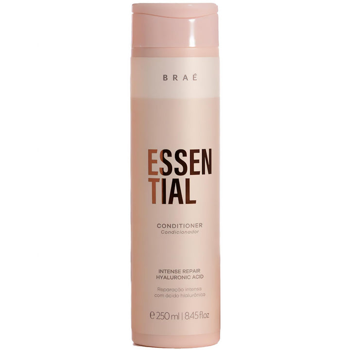 B R A É ESSENTIAL CONDITIONER 8.45 fl oz, Deep restoration for damaged and dull hair, moisturizing, and protection from thermal effects (CONDITIONER)
