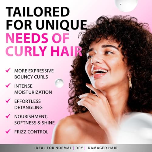 SUNATORIA Curly Hair Mask - Deep Conditioner for Curly Hair - Natural Argan & Keratin Hair Treatment Mask - 8.5 Fl Oz - Repair, Hydrate, Moisturize Dry, Damaged, Wavy & Frizzy Hair