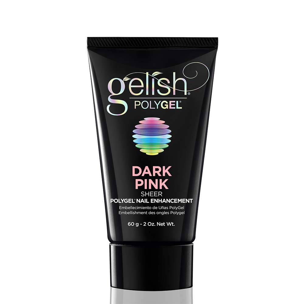 Gelish PolyGel Professional Nail Enhancement Dark Pink Sheer Shade, 2 Ounces