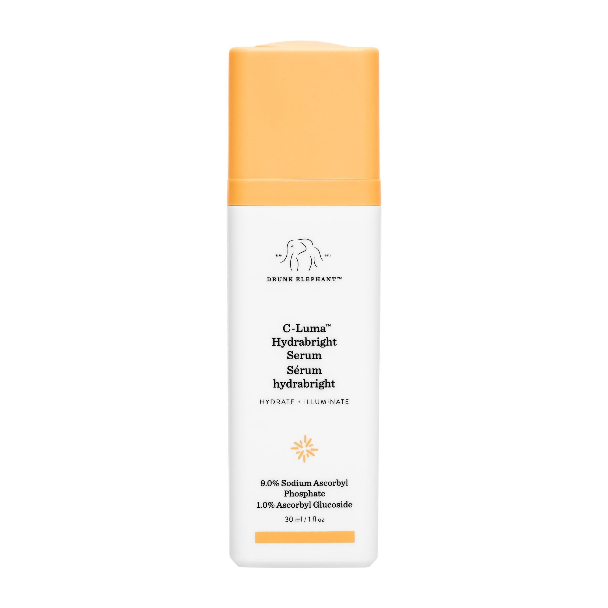 Drunk Elephant C-Luma Hydrabright Serum - 30 ml/1 fl oz - 10% Hydrating Vitamin C - Clean Clinical Skincare - Cruelty-Free - Dermatologist-Tested - Free of Essential Oils, Silicones, and Fragrance