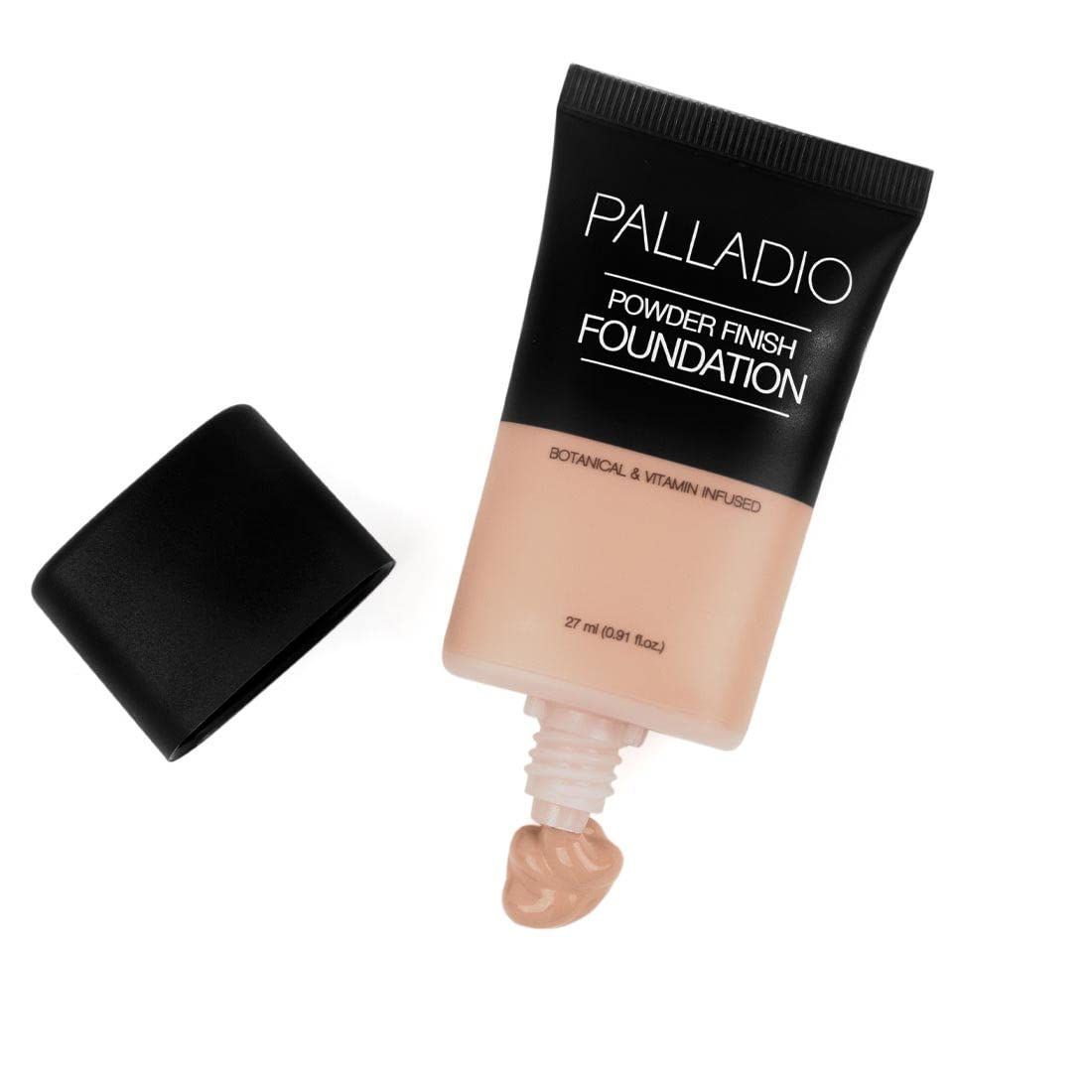 Palladio Powder Finish Liquid Foundation, Natural Matte Appearance, Reduces Fine Lines, Covers Large Pores, Hides Imperfections, All Day Wear, Sheer to Medium Coverage, Ivory