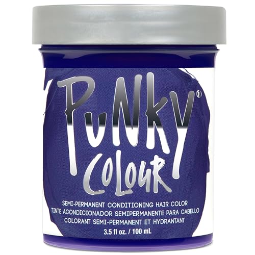 Punky Violet Semi Permanent Conditioning Hair Color | Non-Damaging Hair Dye | Vegan, PPD and Paraben Free | Vibrant Hair Color | Easy To Use | Lasts Up To 35 washes | 3.5oz
