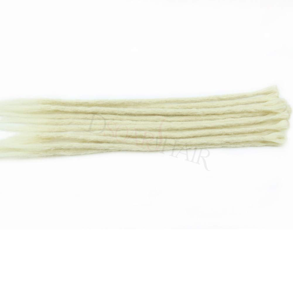 DSOAR Women's Synthetic 12 Strands Handmade Dreadlocks Extensions Twist Braiding Hair Crochet Braids (20-inch, Blonde)