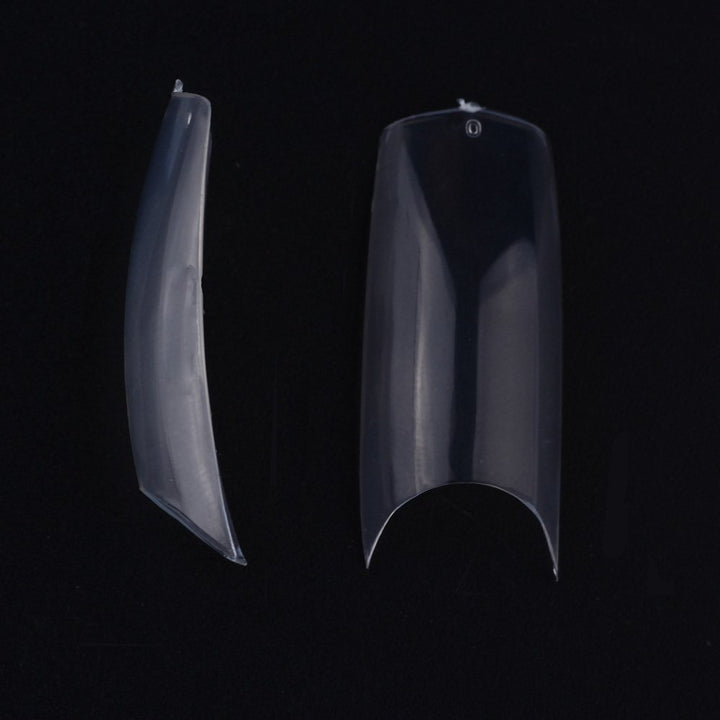 enForten 500pcs Clear Color Well Less Nail Tips Half Cover Acrylic UV Gel French False Nails 10 Sizes for Nail Salons and Home DIY Deco