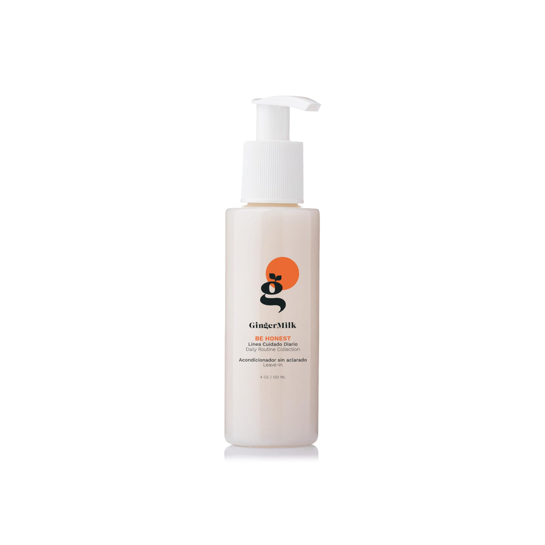 Ginger Milk Leave-in conditioner for all hair types. Frizz Control, Shine-Boosting, Deep Hydration, Lightweight, Vegan, and Sulfate-Free | BE HONEST (4 fl oz.)