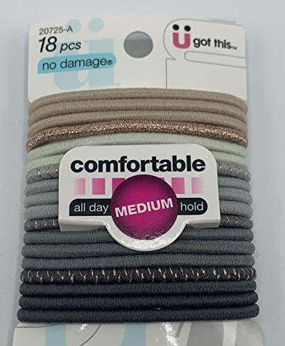 Scunci Elastics No Damage All Day Hold Medium 18 pc