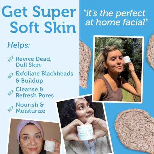 Era Organics Microdermabrasion Facial Scrub & Face Exfoliator - Spa Quality Exfoliating Mask with Manuka Honey Plus Walnut for Blackheads, Buildup, Wrinkles 2oz