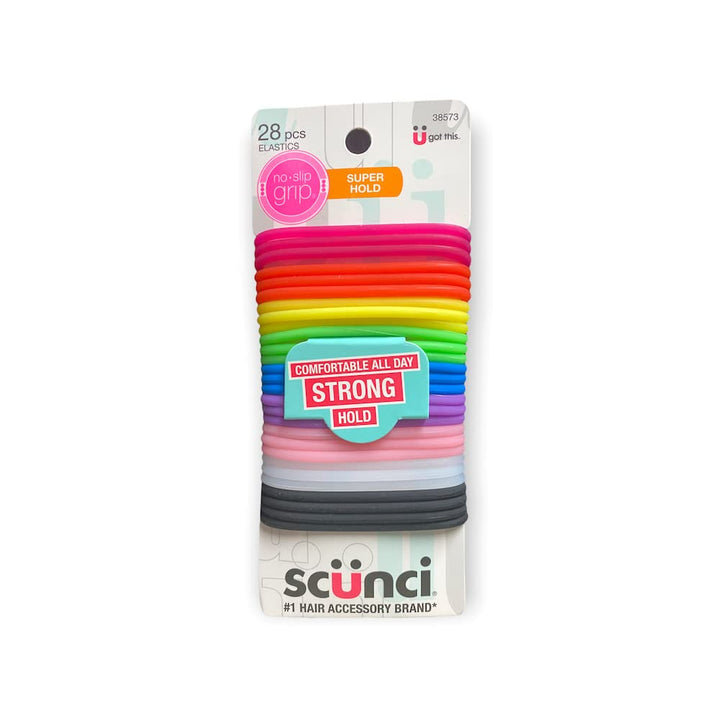 Scunci 28pk Noslp Grp Evo Size 28ct Scunci No Slip Grip New Evolution Elastics 28 Ct