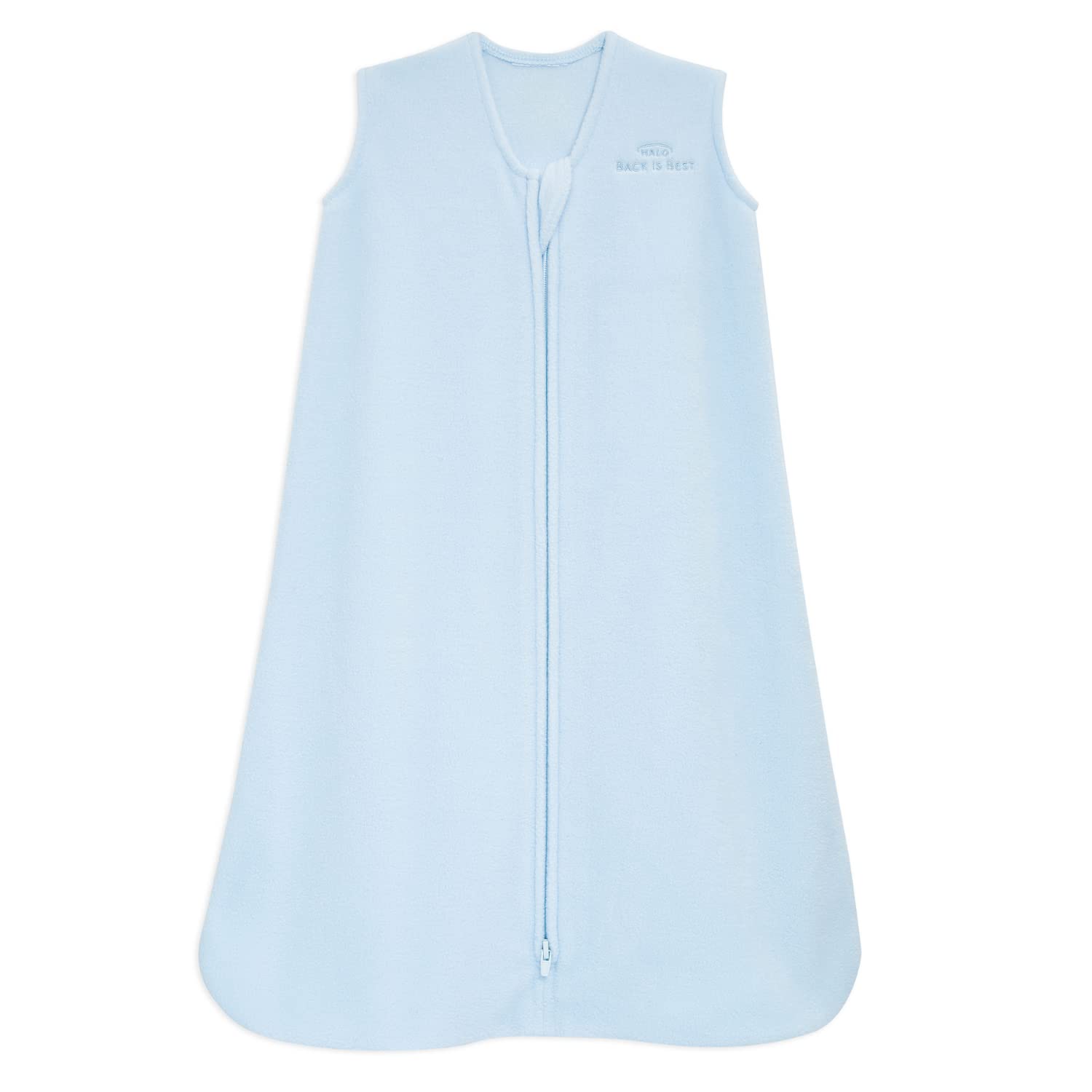 HALO Sleepsack Micro-Fleece Wearable Blanket, TOG 1.0, Baby Blue, Medium