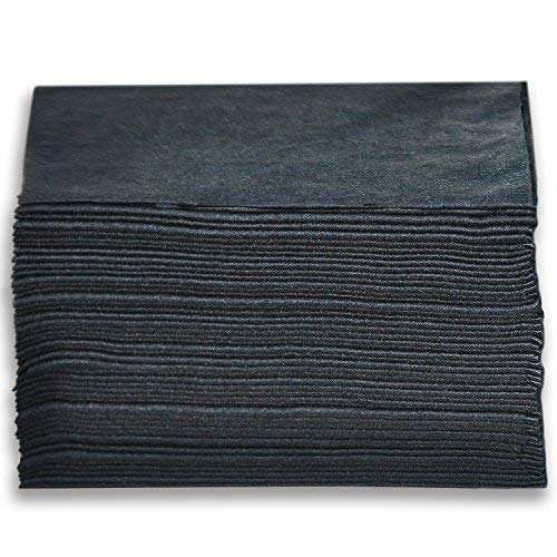 DAVELEN Luxury Spa Towels - Eco-Friendly Disposable Towels for Salon, Spa, Hair, Face, Body - Soft, Large (31.5” x 15”), and Absorbent - Black, 50-Pack