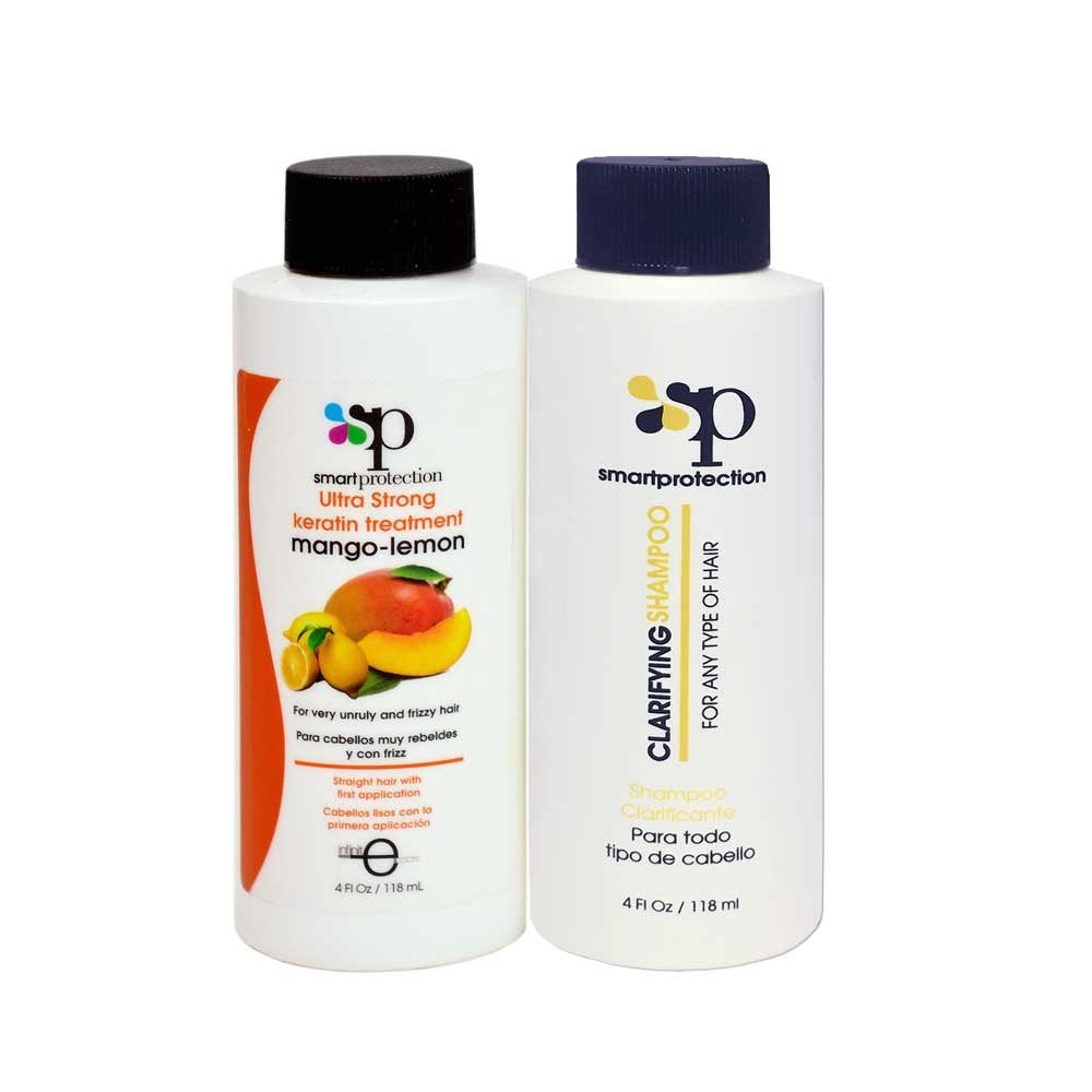 Mango Lemon Ultra Strong Keratin Treatment With Clarifying Shampoo 4oz By Smart Protection