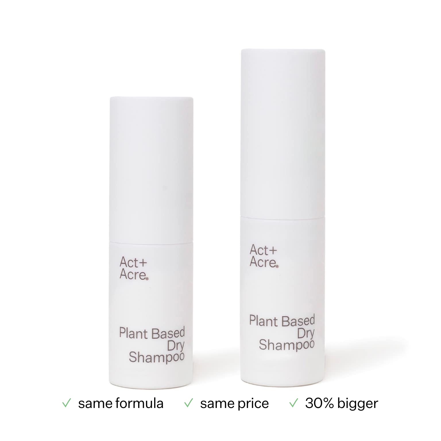 ACT+ ACRE Plant-Based Fulvic Acid Volumizing Dry Shampoo - Natural and Unscented Powder Spray Shampoo with Fulvic Acid and Rice Refresh Oily Hair and Restore Volume - Dry Shampoo for All Hair Types