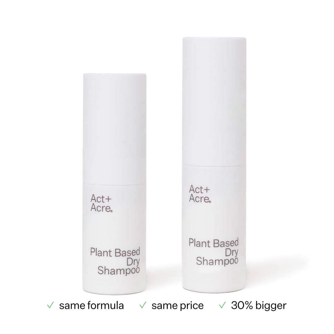 ACT+ ACRE Plant-Based Fulvic Acid Volumizing Dry Shampoo - Natural and Unscented Powder Spray Shampoo with Fulvic Acid and Rice Refresh Oily Hair and Restore Volume - Dry Shampoo for All Hair Types