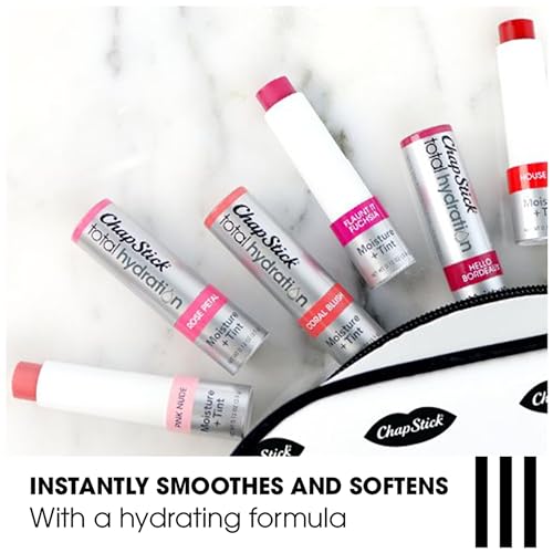 ChapStick Total Hydration Moisture + Tint Merlot Tinted Lip Balm Tube, Merlot Tinted ChapStick for Lip Care - .12 Oz