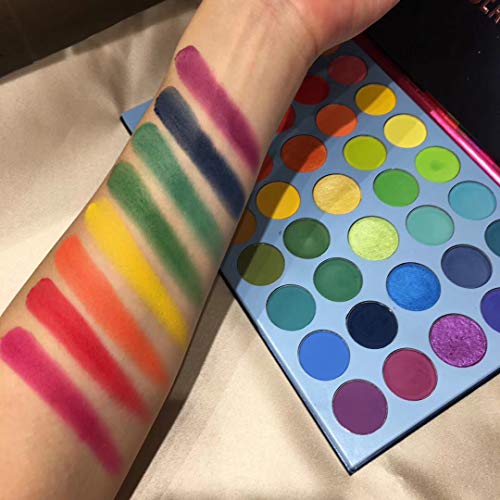 39 Color Rainbow Eyeshadow Palette - Professional Makeup Matte Metallic Shimmer Eye Shadow Palettes - Ultra Pigmented Powder Bright Vibrant Colors Shades Cosmetics Set