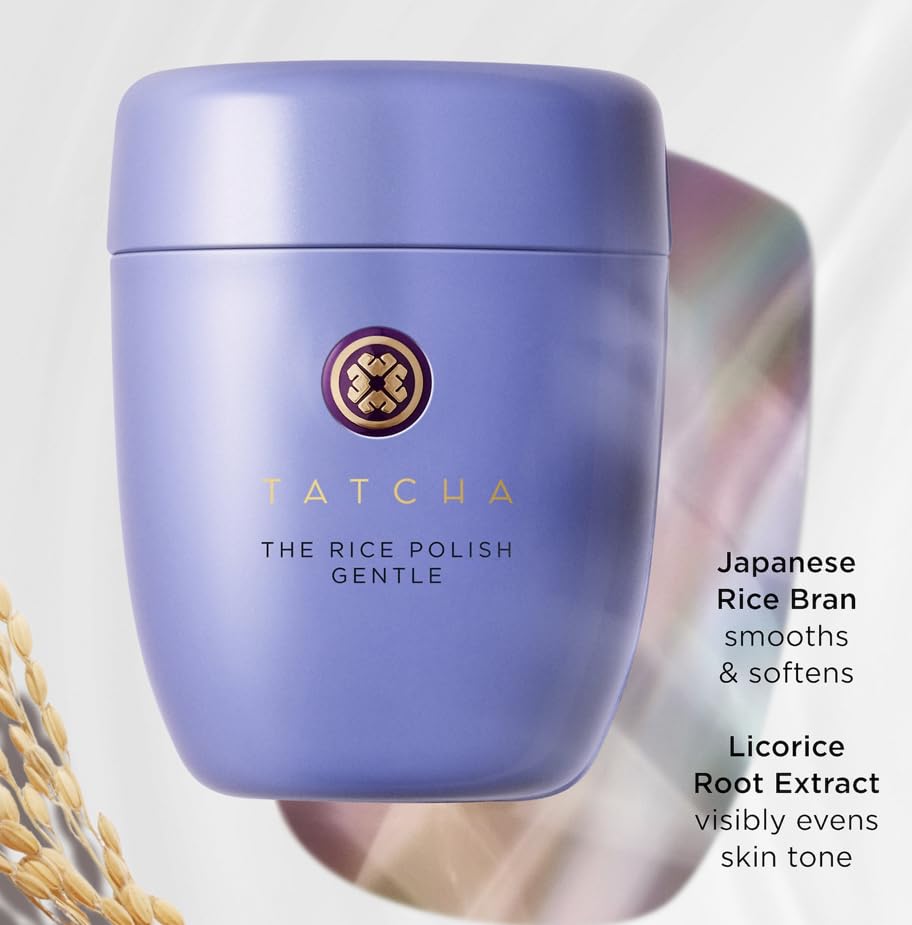 Tatcha The Rice Polish Gentle: Daily Non-Abrasive Exfoliator for Dry Skin to Reduce Appearance of Fine Lines, 60 grams | 2.1 oz